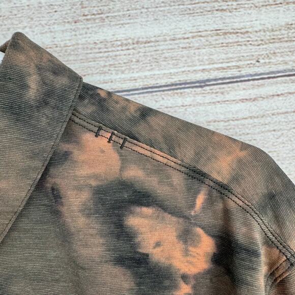 Lululemon Diamond Dye Evolution Polo Shirt Womens Large Sedona Sunset Grey - Picture 5 of 8